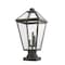 Z-Lite Talbot 3 Light Outdoor Pier Mounted Fixture, Oil Rubbed Bronze And Seedy 579PHXLS-SQPM-ORB - alternate 7